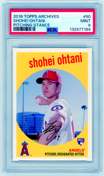 2018 Topps Archives #50 Shohei Ohtani Pitching Stance PSA 9 MINT!