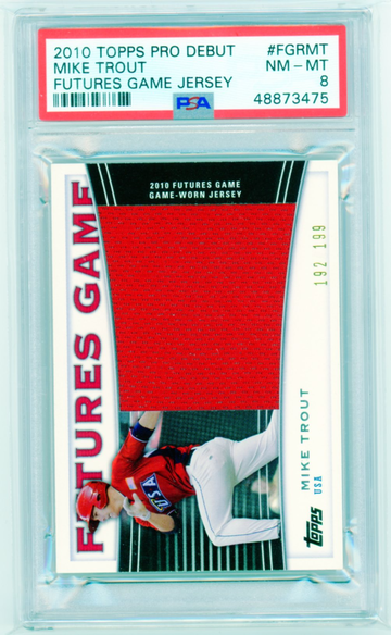 2010 Topps Pro Debut #FGRMT Mike Trout Futures Game PSA 8 NM-MT!