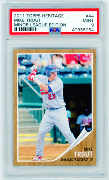 2011 Topps Heritage #44 Mike Trout Minor League Edition PSA 9 MINT!