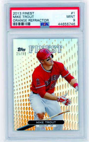 2013 Finest #1 Mike Trout Orange Refractor PSA 9 MINT!