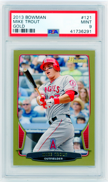 2013 Bowman #121 Mike Trout Gold PSA 9 MINT!