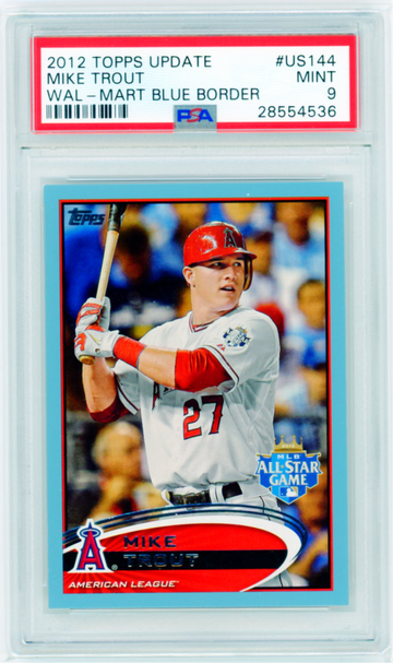 2012 Topps Update #US144 Mike Trout Wal-Mart Blue Border PSA 9 MINT!