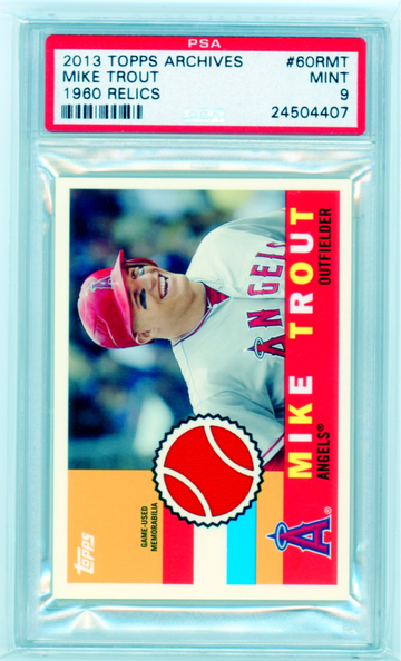 2013 Topps Archives #60RMT Mike Trout 1960 Relics PSA 9 MINT!