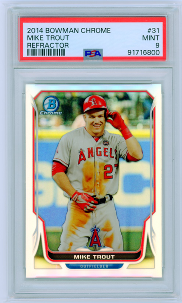 2014 Bowman Chrome #31 Mike Trout Refractor PSA 9 MINT!