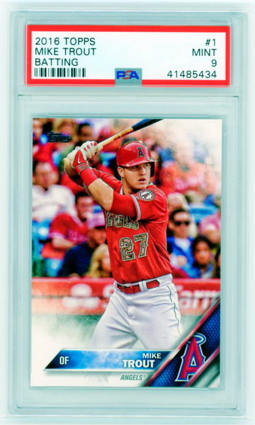 2016 Topps #1 Mike Trout Batting SP PSA 9 MINT!