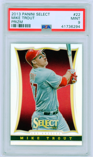 2013 Panini Select #22 Mike Trout Prizm PSA 9 MINT!