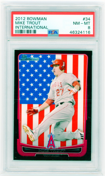 2012 Bowman #34 Mike Trout International PSA 8 NM-MT!