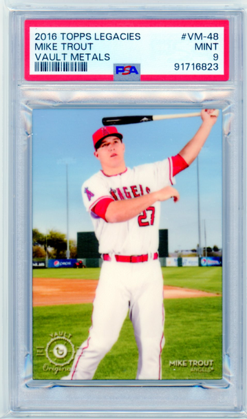 2016 Topps Legacies #VM-48 Mike Trout Vault Metals PSA 9 MINT!