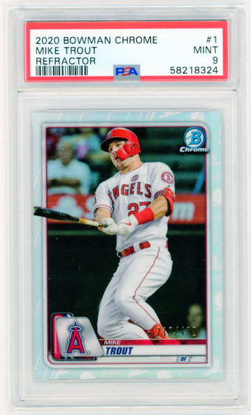 2020 Bowman Chrome #1 Mike Trout Refractor PSA 9 MINT!