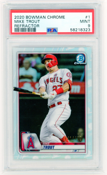 2020 Bowman Chrome #1 Mike Trout Refractor PSA 9 MINT!
