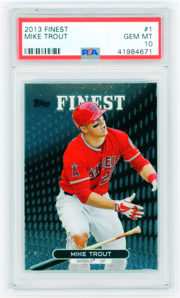 2013 Finest #1 Mike Trout PSA 10 GEM MINT!