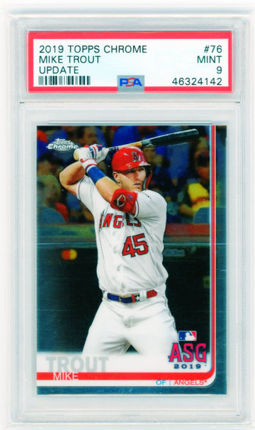 2019 Topps Chrome Update #76 Mike Trout PSA 9 MINT!