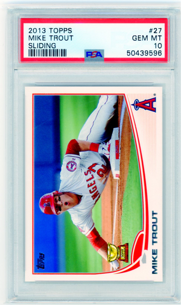 2013 Topps #27 Mike Trout Sliding PSA 10 GEM MINT!