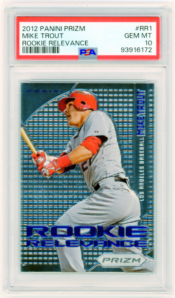 2012 Panini Prizm #RR1 Mike Trout Rookie Relevance PSA 10 GEM MINT!