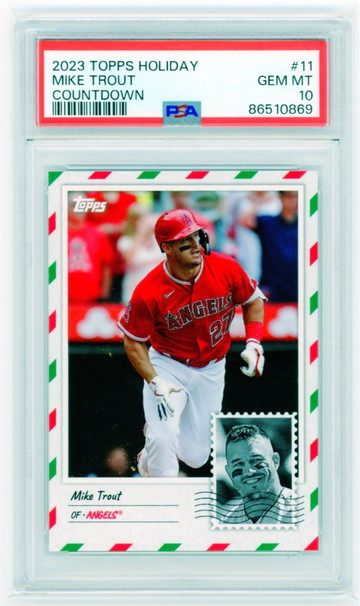 2023 Topps Holiday #11 Mike Trout Countdown PSA 10 GEM MINT!