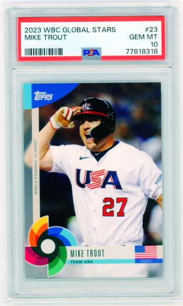 2023 Topps WBC Global Stars #23 Mike Trout PSA 10 GEM MINT!