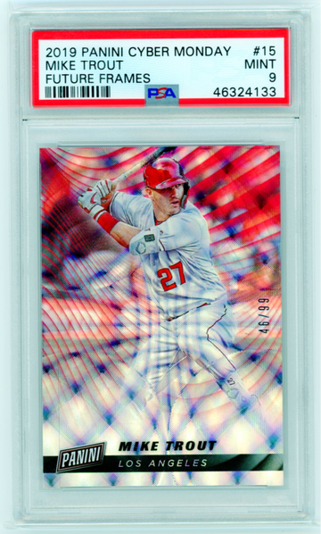 2019 Panini Cyber Monday #15 Mike Trout Future Frames PSA 9 MINT!