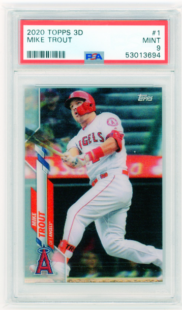2020 Topps 3D #1 Mike Trout PSA 9 MINT!
