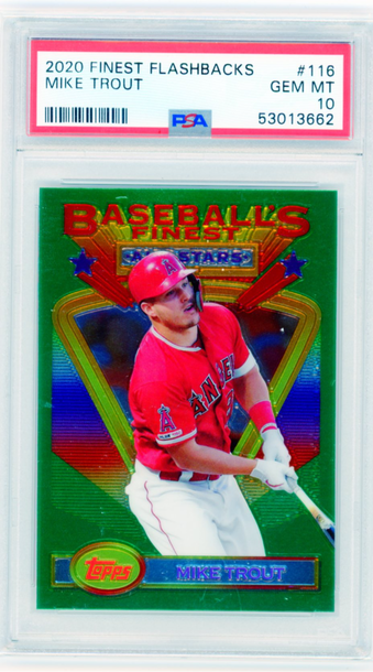 2020 Finest Flashbacks #116 Mike Trout PSA 10 GEM MINT!