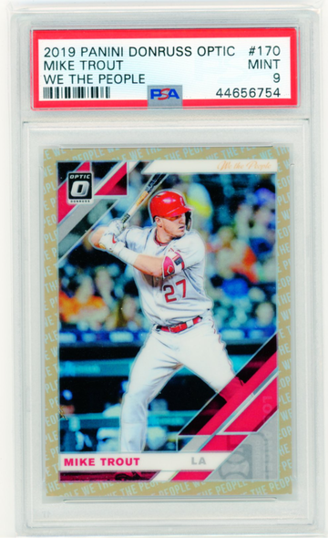 2019 Panini Donruss Optic #170 Mike Trout We The People PSA 9 MINT!