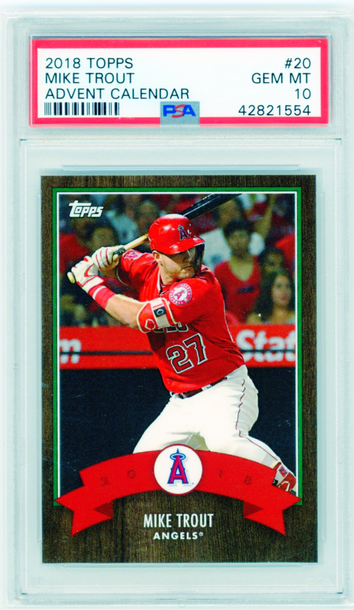 2018 Topps Advent Calendar #20 Mike Trout PSA 10 GEM MINT!