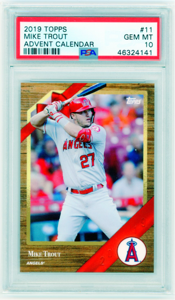 2019 Topps #11 Mike Trout Advent Calendar PSA 10 GEM MINT!