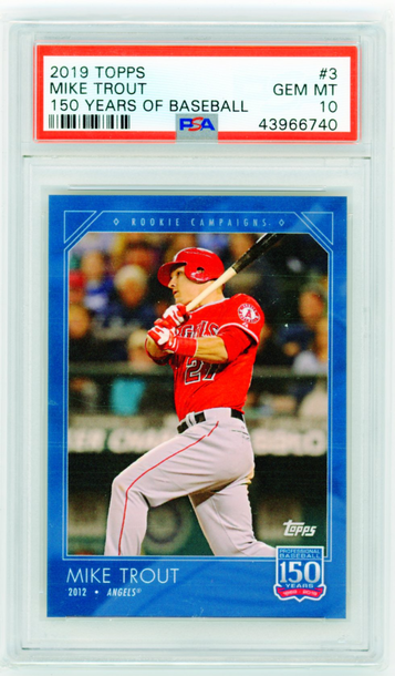 2019 Topps #3 Mike Trout 150 Years of Baseball PSA 10 GEM MINT!