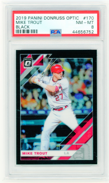 2019 Panini Donruss Optic #170 Mike Trout Black PSA 8 NM-MT!