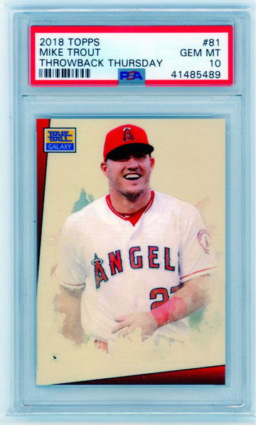 2018 Topps Throwback Thursday #81 Mike Trout PSA 10 GEM MINT!