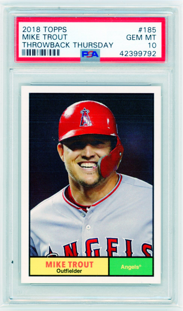 2018 Topps Throwback Thursday #185 Mike Trout PSA 10 GEM MINT!