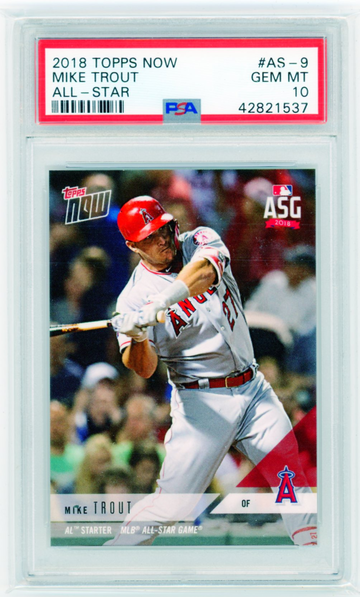 2018 Topps Now #AS-9 Mike Trout All-Star PSA 10 GEM MINT!