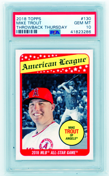 2018 Topps Throwback Thursday #130 Mike Trout PSA 10 GEM MINT!