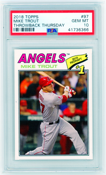2018 Topps Throwback Thursday #97 Mike Trout PSA 10 GEM MINT!
