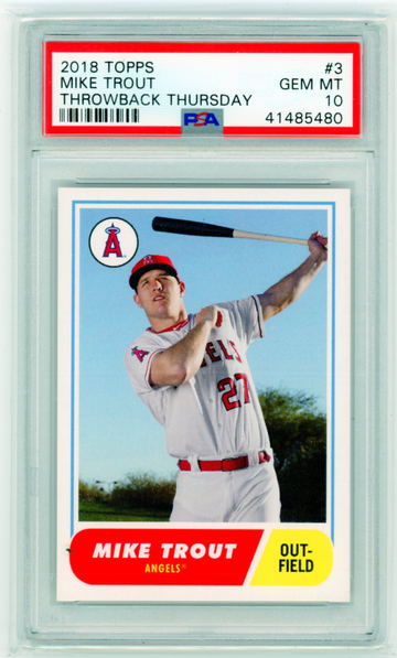 2018 Topps Throwback Thursday #3 Mike Trout PSA 10 GEM MINT!