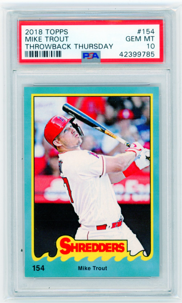 2018 Topps Throwback Thursday #154 Mike Trout PSA 10 GEM MINT!