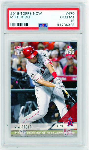 2018 Topps Now #420 Mike Trout PSA 10 GEM MINT!