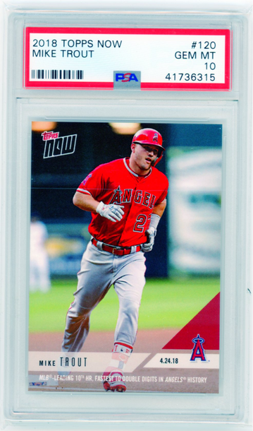 2018 Topps Now #120 Mike Trout PSA 10 GEM MINT!