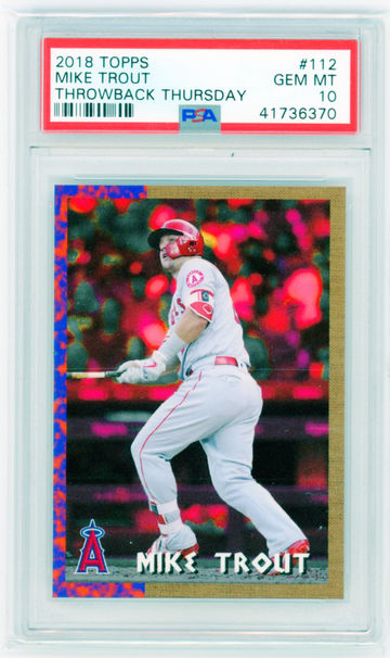 2018 Topps Throwback Thursday #112 Mike Trout PSA 10 GEM MINT!