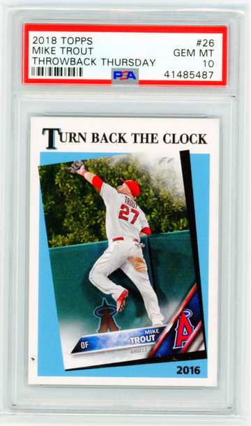 2018 Topps Throwback Thursday #26 Mike Trout PSA 10 GEM MINT!