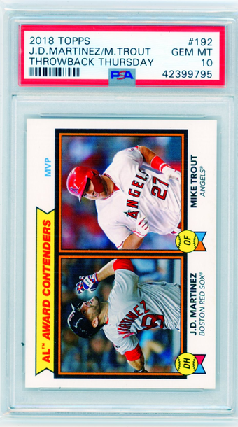 2018 Topps Throwback Thursday #192 Martinez/Trout PSA 10 GEM MINT!
