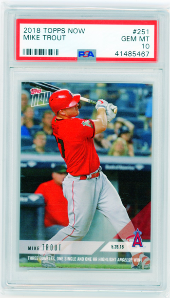 2018 Topps Now #251 Mike Trout PSA 10 GEM MINT!