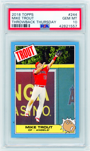 2018 Topps Throwback Thursday #244 Mike Trout PSA 10 GEM MINT!