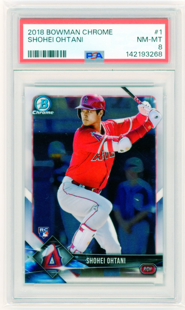 2018 Bowman Chrome #1 Shohei Ohtani Rookie PSA 8 NM-MT!