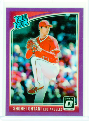 2018 Panini Donruss Optic 176 Shohei Ohtani Purple Variation