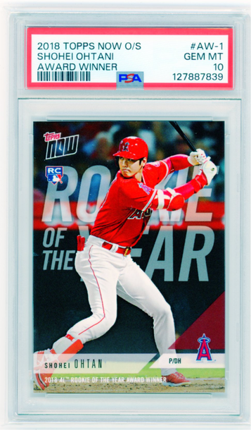 2018 Topps Now #AW-1 Shohei Ohtani Award Winner PSA 10 GEM MINT!