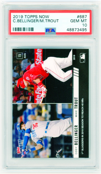 2019 Topps Now #687 Bellinger/Trout PSA 10 GEM MINT!