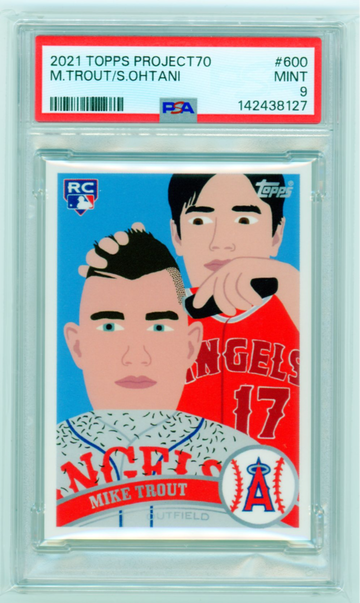 2021 Topps Project70 #600 Trout/Ohtani PSA 9 MINT!