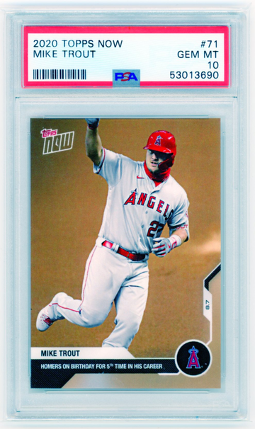 2020 Topps Now #71 Mike Trout PSA 10 GEM MINT!