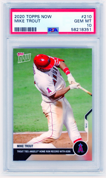 2020 Topps Now #210 Mike Trout PSA 10 GEM MINT!