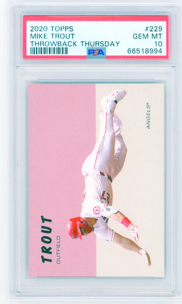 2020 Topps Throwback Thursday #229 Mike Trout PSA 10 GEM MINT!